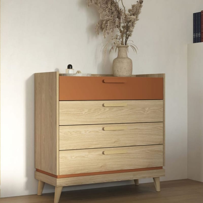 Byrå Scandi med 4 lådor - Oljerad Ek - Förvaring - Förvaringsmöbler - Byrå