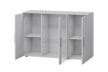 Byrå Soho 41x120 cm LED-belysning - Ek/Svart/Vit/Vit LED - Förvaring - Förvaringsmöbler - Byrå