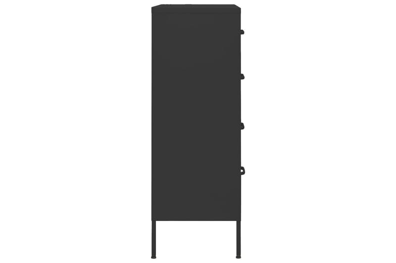 Byrå svart 80x35x101,5 cm stål - Svart - Byrå - Hallbyrå - Hallförvaring