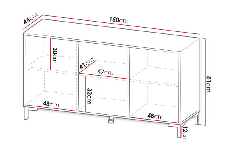 Byrå - Svart - Förvaring - Förvaringsmöbler - Byrå