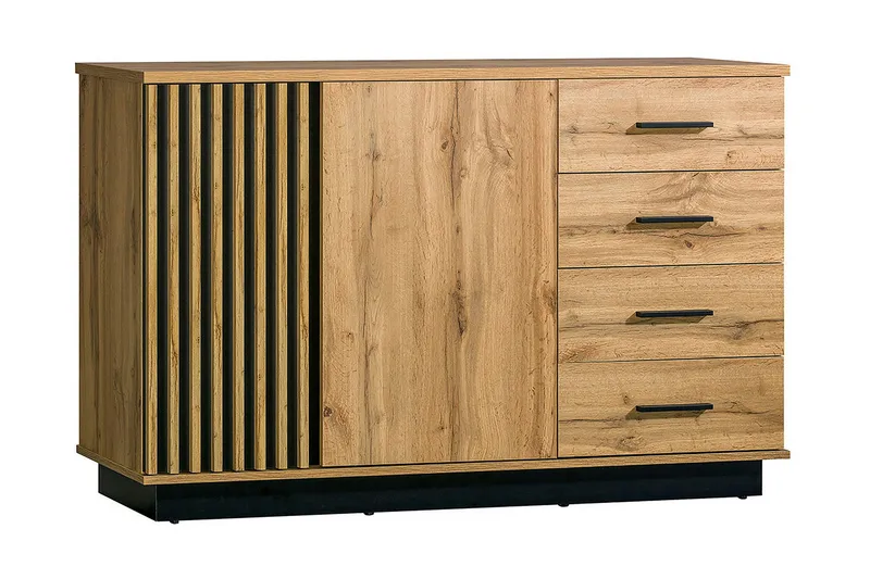 Byrå - Svart|Ek - Förvaring - Förvaringsmöbler - Byrå