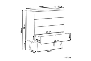Byrå Ticaboo 79 cm - Svart - Förvaring - Förvaringsmöbler - Byrå
