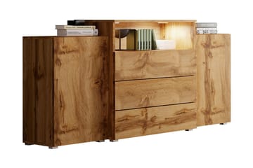 Byrå Turowo 39x150 cm LED - Natur - Förvaring - Förvaringsmöbler - Byrå