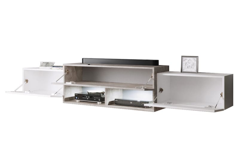 Byrå Turowo 39x150 cm LED - Vit - Förvaring - Förvaringsmöbler - Byrå