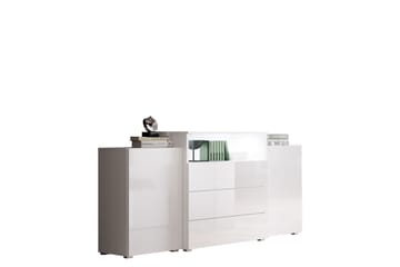 Byrå Turowo 39x150 cm LED - Vit - Förvaring - Förvaringsmöbler - Byrå