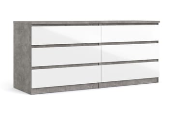 Byrå Ummaham 50x154 cm - Vit|Grå - Förvaring - Förvaringsmöbler - Byrå
