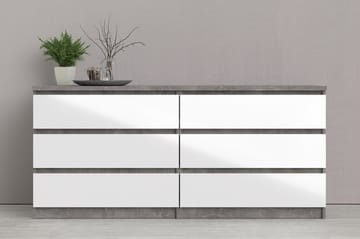 Byrå Ummaham 50x154 cm - Vit|Grå - Förvaring - Förvaringsmöbler - Byrå
