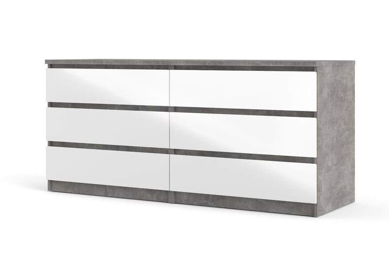 Byrå Ummaham 50x154 cm - Vit|Grå - Förvaring - Förvaringsmöbler - Byrå