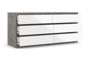Byrå Ummaham 50x154 cm - Vit|Grå - Förvaring - Förvaringsmöbler - Byrå