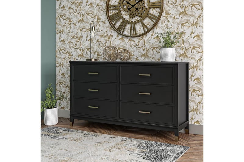 Byrå Westerleigh 144x41 cm Svart/Guld - CosmoLiving - Förvaring - Förvaringsmöbler - Byrå