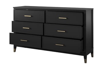 Byrå Westerleigh 144x41 cm Svart/Guld - CosmoLiving - Förvaring - Förvaringsmöbler - Byrå