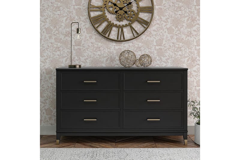 Byrå Westerleigh 144x41 cm Svart/Guld - CosmoLiving - Förvaring - Förvaringsmöbler - Byrå