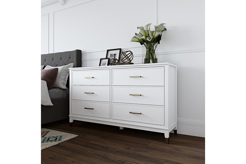 Byrå Westerleigh 144x41 cm Vit - CosmoLiving - Förvaring - Förvaringsmöbler - Byrå