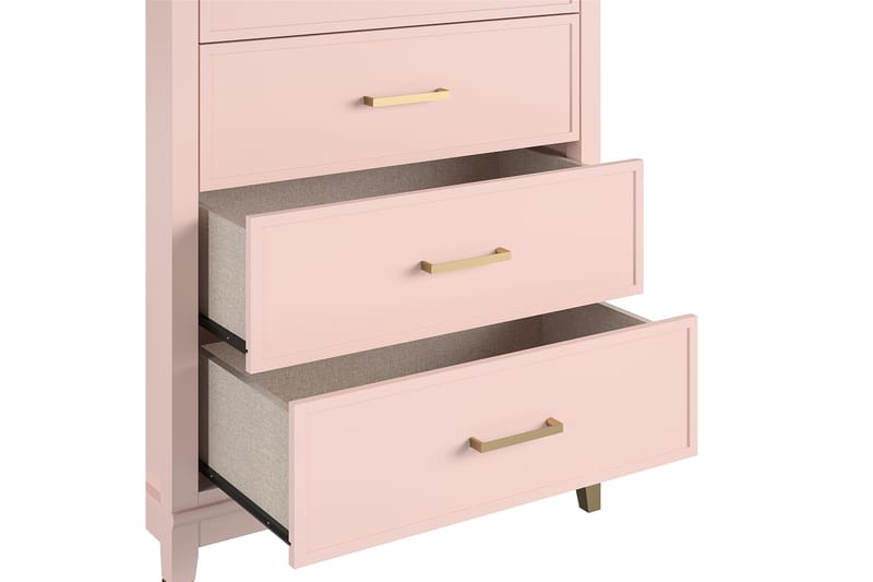 Byrå Westerleigh med 4 lådor - Rosa - Förvaring - Förvaringsmöbler - Byrå