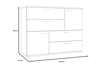 Byrå Willingham 125 cm - Ljusgrå - Förvaring - Förvaringsmöbler - Byrå