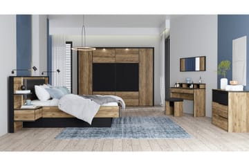 Byrå Yundola 42x100 cm - Brun/Svart - Förvaring - Förvaringsmöbler - Byrå