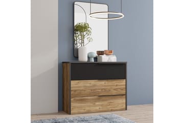 Byrå Yundola 42x100 cm - Brun/Svart - Förvaring - Förvaringsmöbler - Byrå