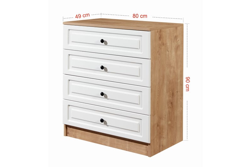 Byrå Zakkum 80x90 cm - Blå - Förvaring - Förvaringsmöbler - Byrå
