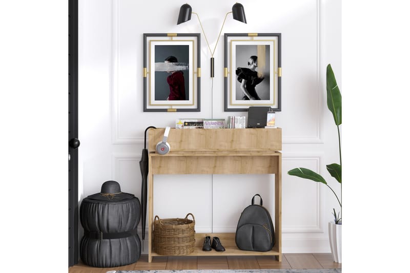 Byrå Pupri 100x25 cm Hylla - Blå/Natur - Förvaring - Förvaringsmöbler - Byrå
