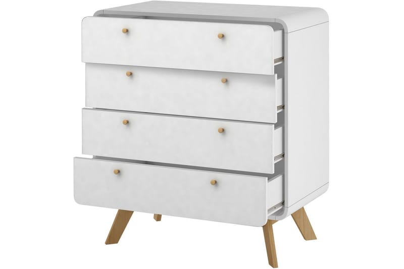 Byrå Cassie Vit/Vit - Vit/Vit - Förvaring - Förvaringsmöbler - Byrå