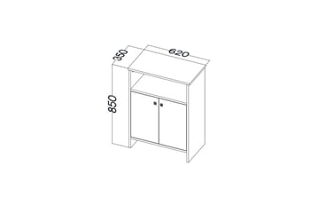 Cladells Byrå 62 cm - Vit - Förvaring - Förvaringsmöbler - Byrå