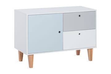 Concept Byrå Vit/Blå/Natur - VOX - Förvaring - Förvaringsmöbler - Byrå