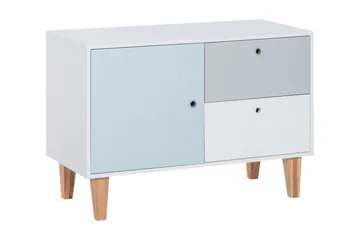 Concept Byrå Vit/Blå/Natur - VOX - Förvaring - Förvaringsmöbler - Byrå