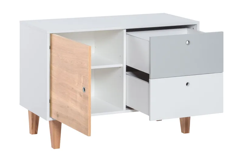 Concept Byrå Vit/Grå/Gul - VOX - Förvaring - Förvaringsmöbler - Byrå