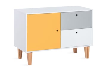 Concept Byrå Vit/Grå/Gul - VOX - Förvaring - Förvaringsmöbler - Byrå