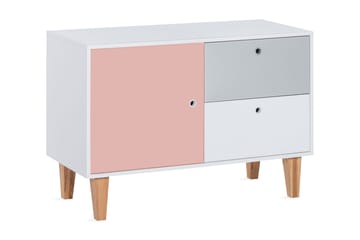 Concept Byrå Vit/Grå/Rosa - VOX - Förvaring - Förvaringsmöbler - Byrå