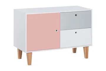 Concept Byrå Vit/Grå/Rosa - VOX - Förvaring - Förvaringsmöbler - Byrå