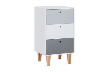 Concept Byrå Vit/Mörkgrå/Natur - VOX - Förvaring - Förvaringsmöbler - Byrå