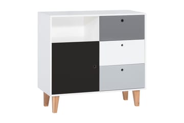 Concept Byrå Vit/Mörkgrå/Svart - VOX - Förvaring - Förvaringsmöbler - Byrå