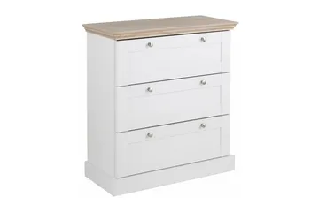 Dareia Byrå 75 cm - Vit/Brun - Förvaring - Förvaringsmöbler - Byrå