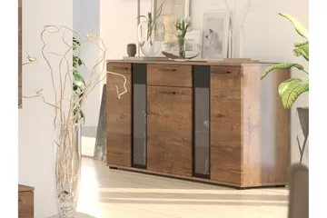Deardorf Komoda + LED 140 cm - Trä|natur|Blå LED - Förvaring - Förvaringsmöbler - Byrå