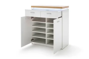 Degaust Byrå 85 cm - Vit/Ek - Förvaring - Förvaringsmöbler - Byrå