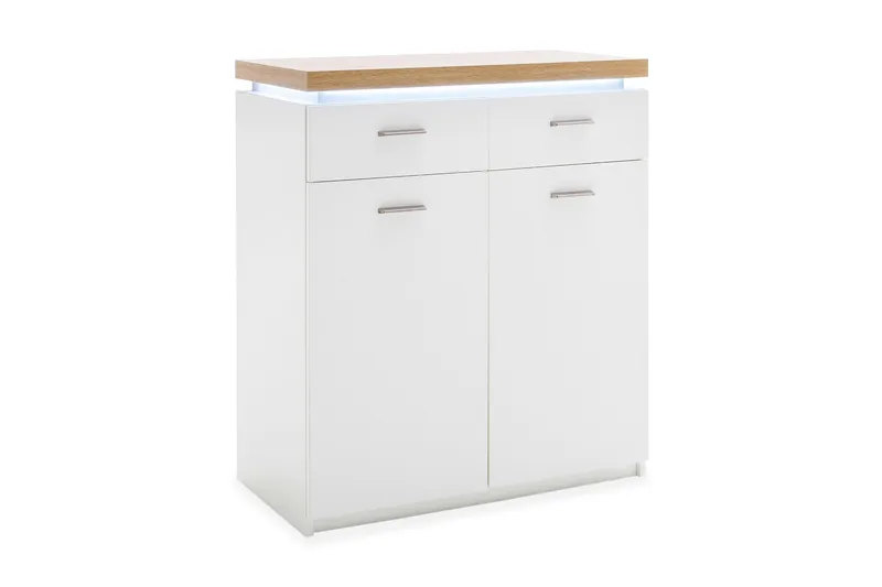 Degaust Byrå 85 cm - Vit/Ek - Förvaring - Förvaringsmöbler - Byrå