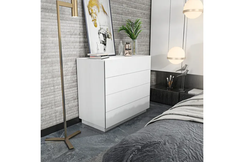 Desgrar Byrå 90x81,6 cm - Vit - Förvaring - Förvaringsmöbler - Byrå