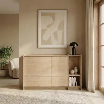 Byrå Deyloris 138 cm - ljust naturträ - Förvaring - Förvaringsmöbler - Sideboard & skänk