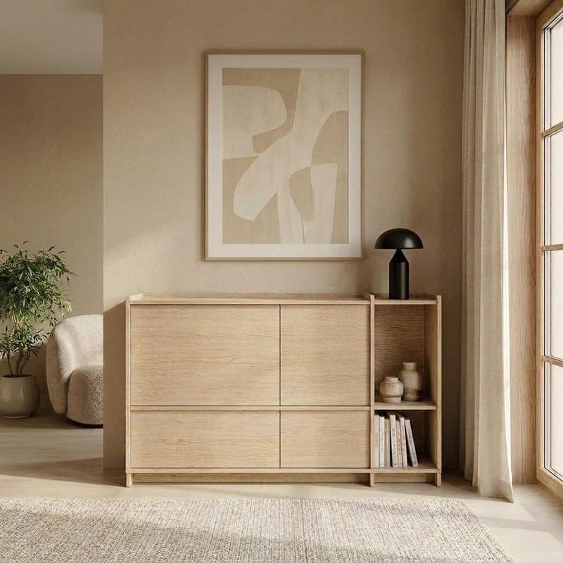 Byrå Deyloris 138 cm - ljust naturträ - Förvaring - Förvaringsmöbler - Sideboard & skänk