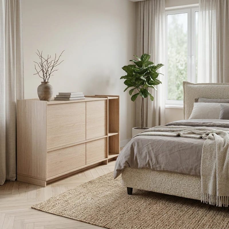 Byrå Deyloris 138 cm - ljust naturträ - Förvaring - Förvaringsmöbler - Sideboard & skänk