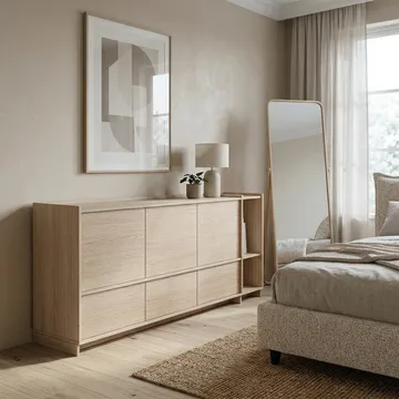 Byrå Deyloris 190 cm - ljust naturträ - Förvaring - Förvaringsmöbler - Sideboard & skänk