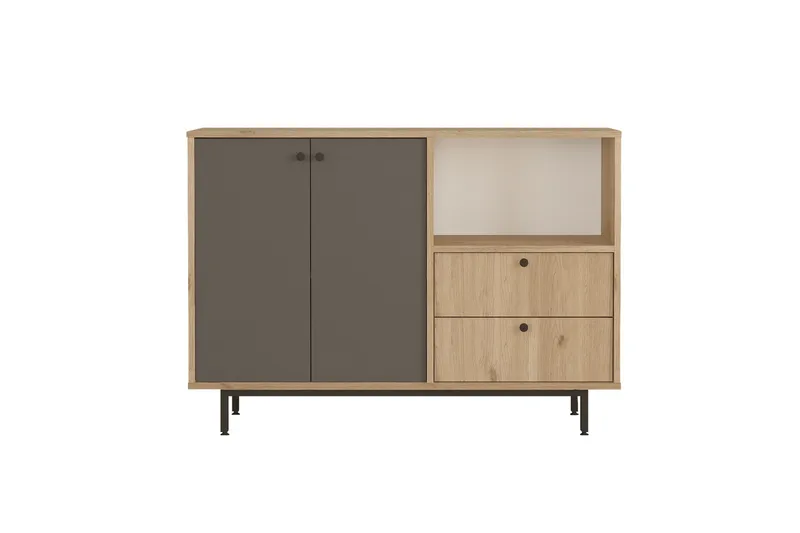 Donae Byrå 120 cm, Ek/Antracit