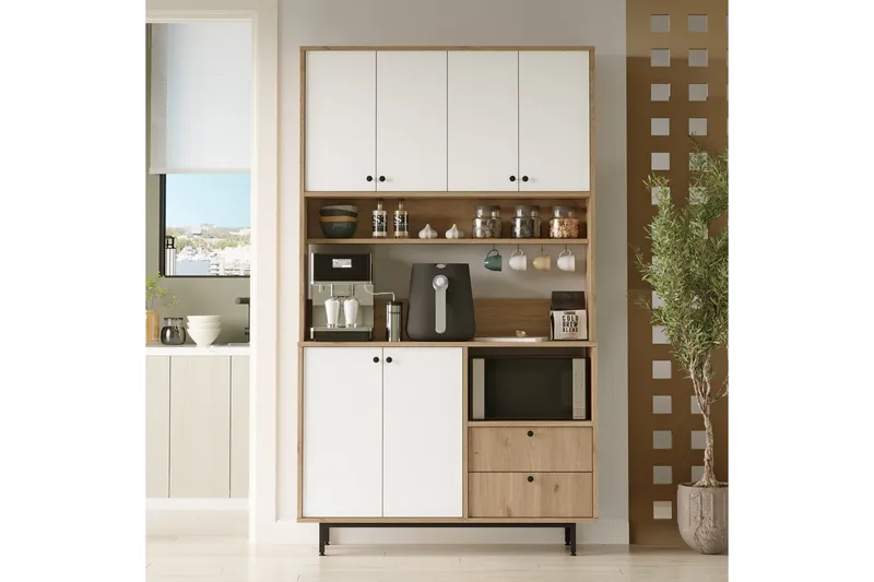 Donae Byrå 120 cm - Ek/Vit - Förvaring - Förvaringsmöbler - Byrå