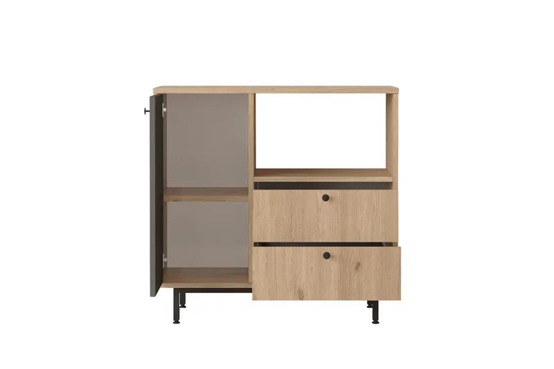 Donae Byrå 88 cm - Ek/Antracit - Förvaring - Förvaringsmöbler - Byrå