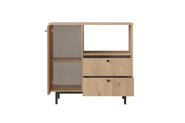 Donae Byrå 88 cm - Ek/Röd - Förvaring - Förvaringsmöbler - Byrå