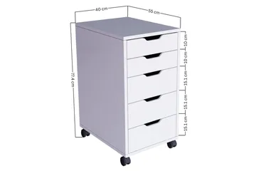 Durusu Byrå 40 cm - Vit - Förvaring - Förvaringsmöbler - Byrå