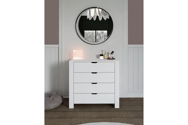 Durusu Byrå 90 cm - Vit - Förvaring - Förvaringsmöbler - Byrå