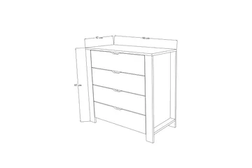 Durusu Byrå 90 cm - Vit - Förvaring - Förvaringsmöbler - Byrå