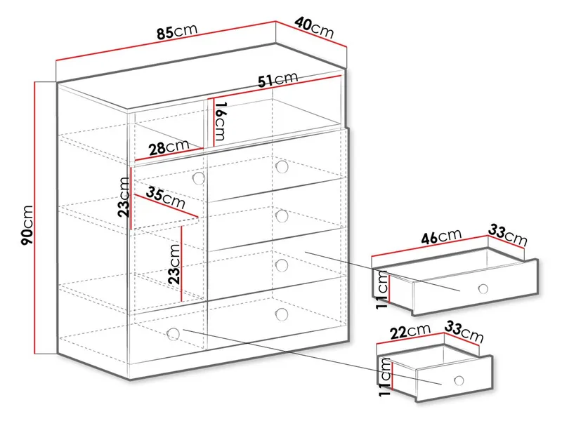 Elvaren Skänk 85 cm - Förvaring - Förvaringsmöbler - Byrå